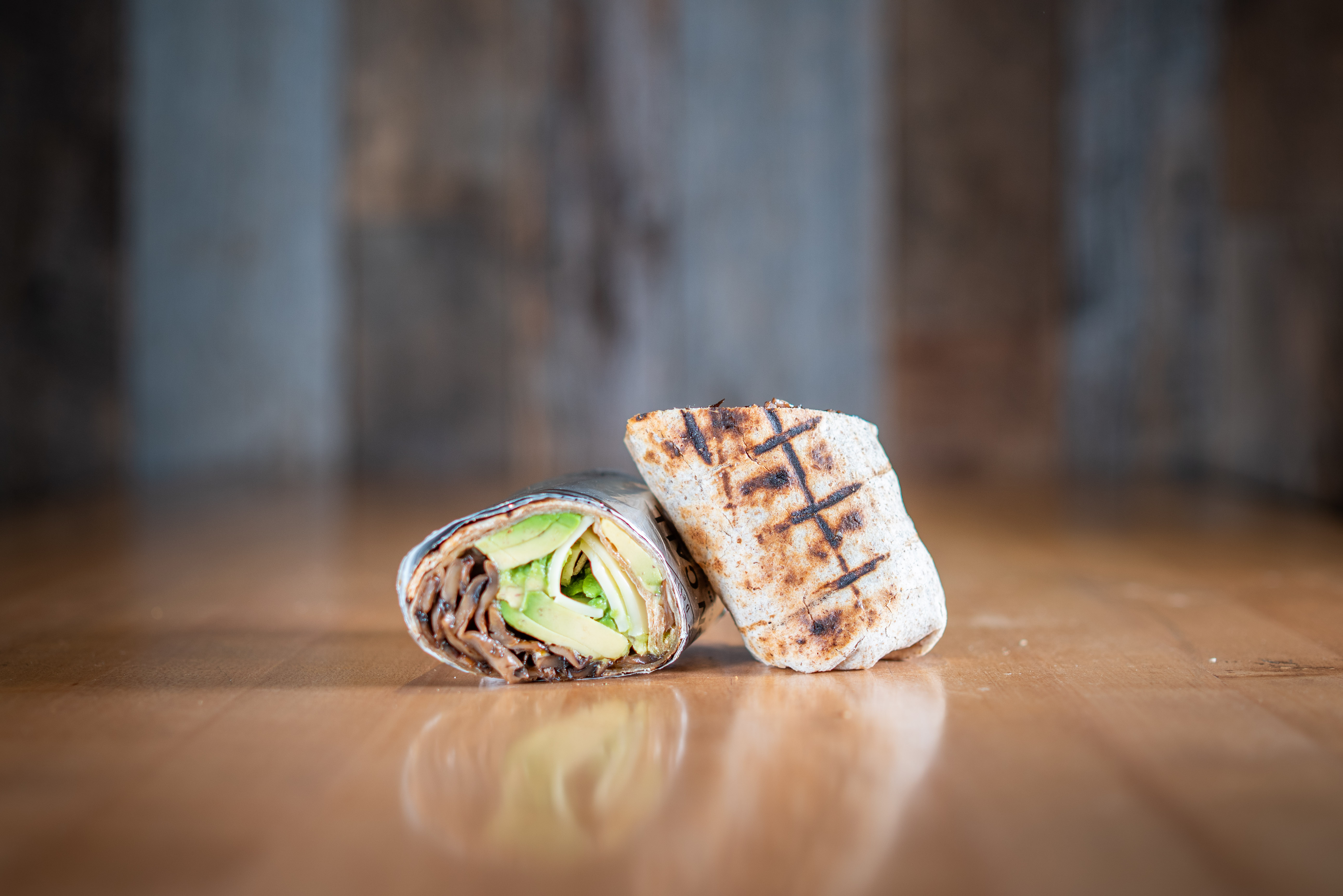 Avo-Jack Wrap - Sautéed mushrooms in a whole wheat wrap with fresh...